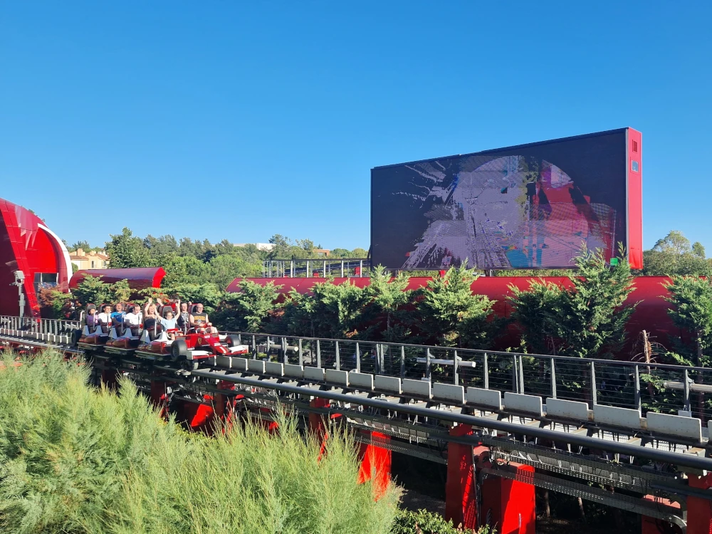 Ferrari Land Red Force from the Grandstand