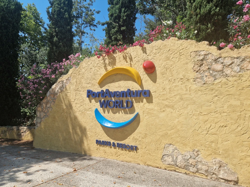 PortAventura World Sign at Main Entrance