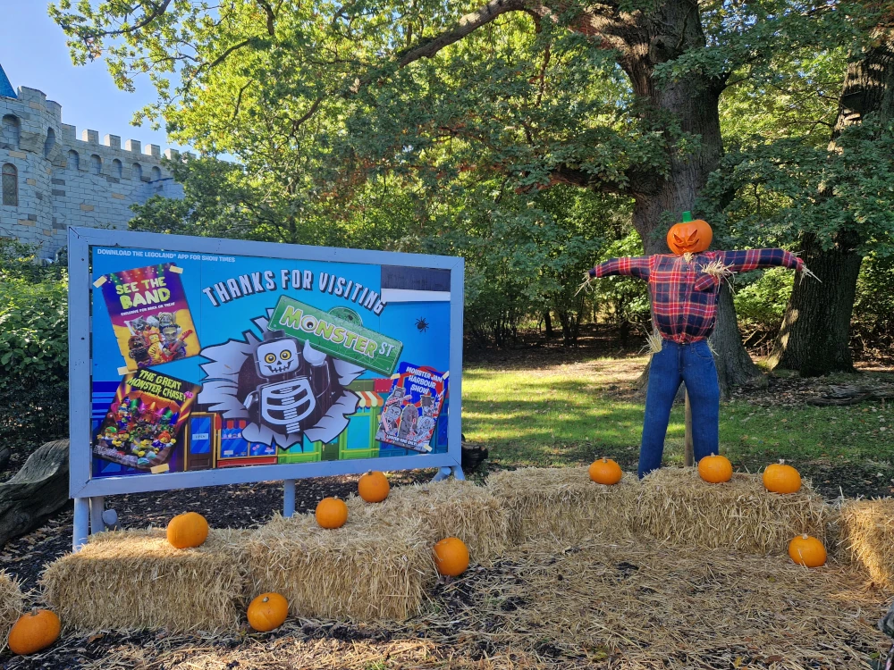 Legoland Windsor Brick or Treat Scarecrow and Pumpkins