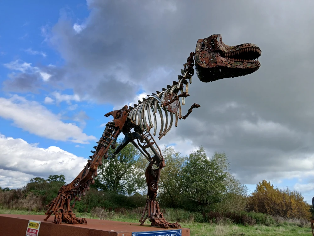 British Ironwork Museum Dinosaur Skeleton