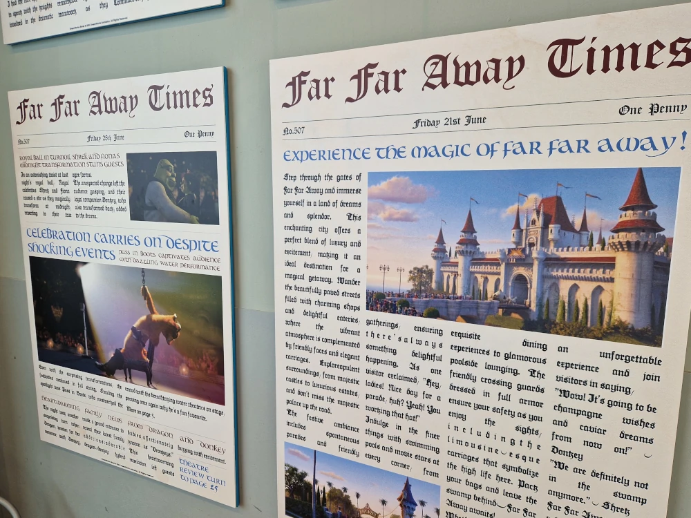 Shrek Far Far Away Cafe Newspapers