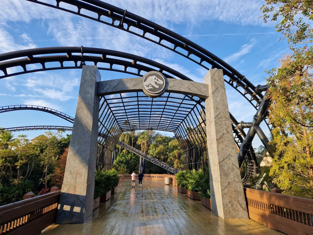 Universal Islands of Adventure Jurassic World Velocicoaster Bridge