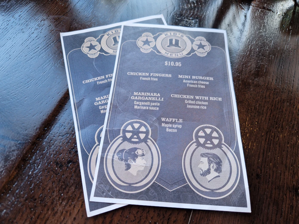 Universal CityWalk Toothsome Chocolate Emporium Kids Menu