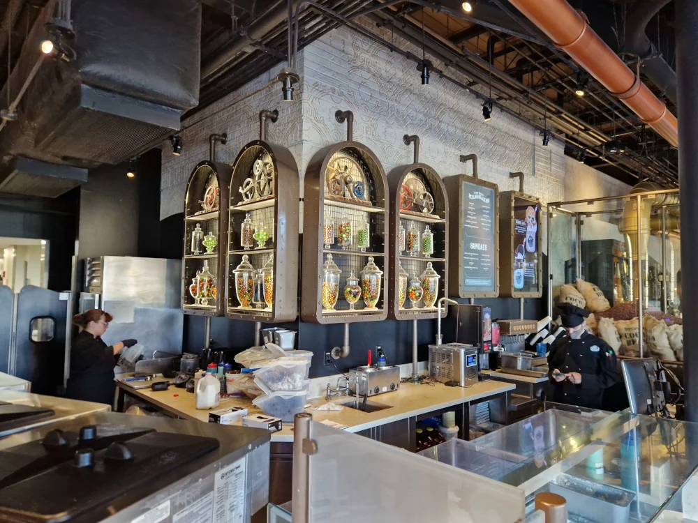 Universal CityWalk Toothsome Chocolate Emporium Milkshake Preparation