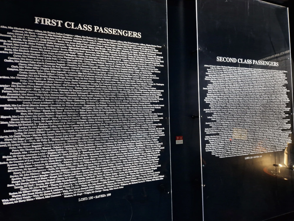 Titanic The Artifact Exhibition Passenger Memorial