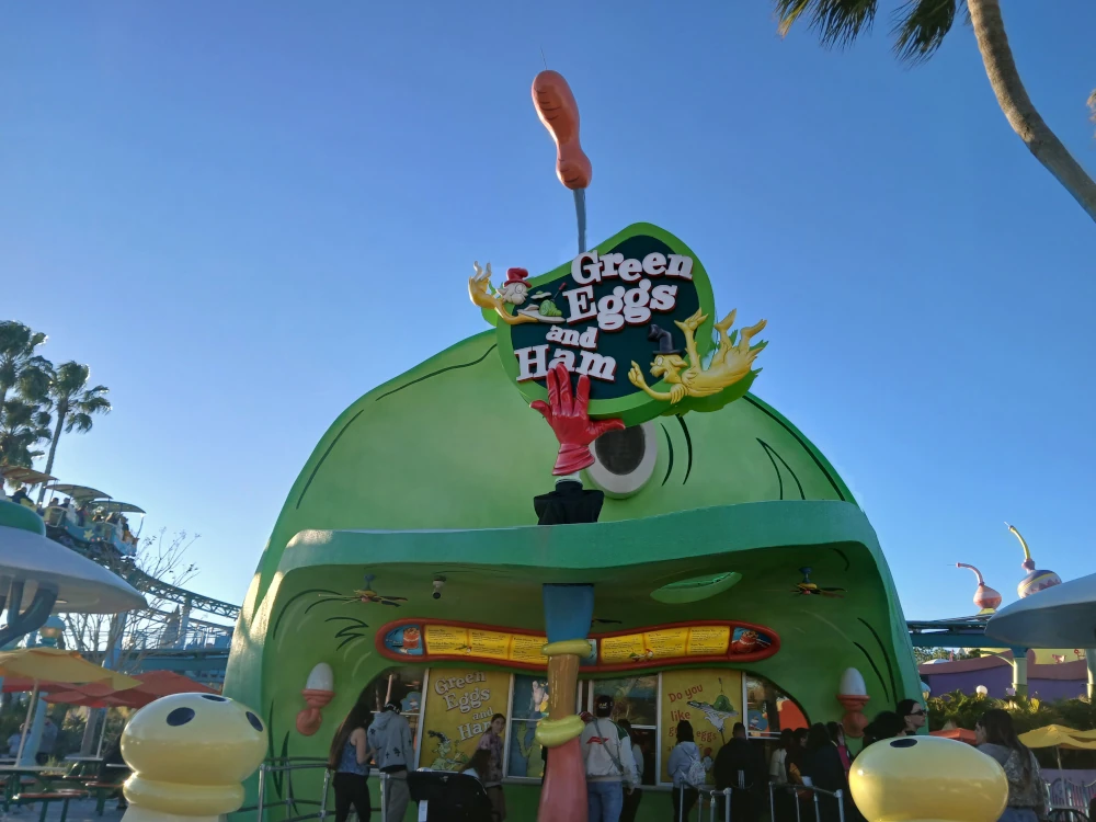 Universal Islands of Adventure Seuss Landing Green Eggs and Ham Cafe