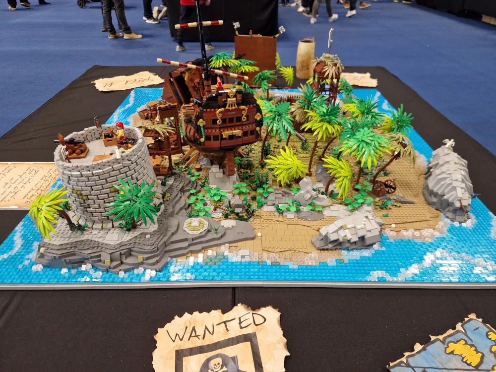 Bricktastic 2025 Pirate Island diorama