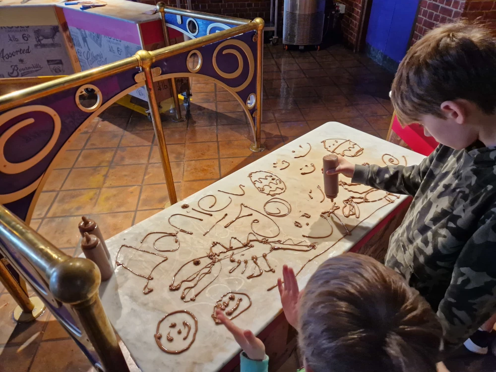 Cadbury World Writing with Chocolate
