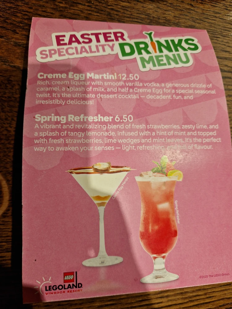 Legoland Windsor Woodland Village Clubhouse Drinks