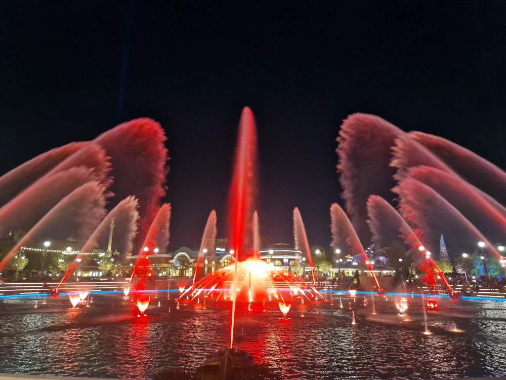 Epic Universe Night Fountain Show
