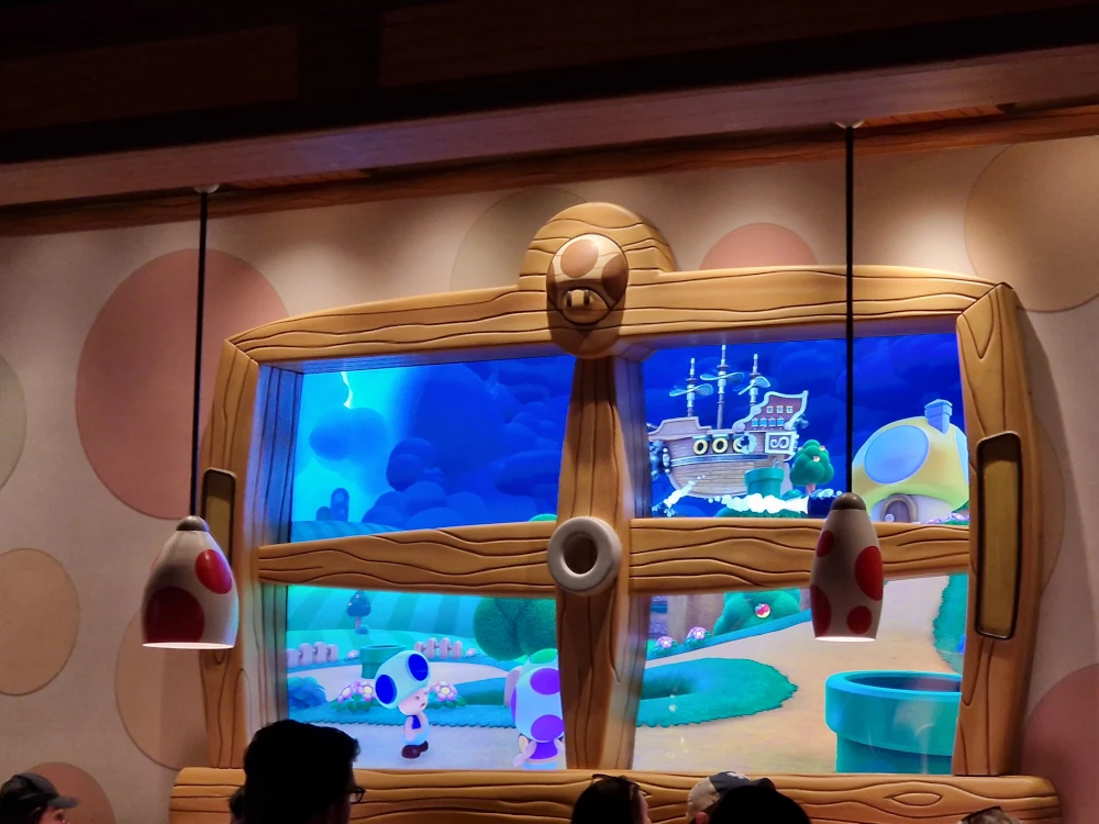 Epic Universe Toadstool Cafe Animated Windows