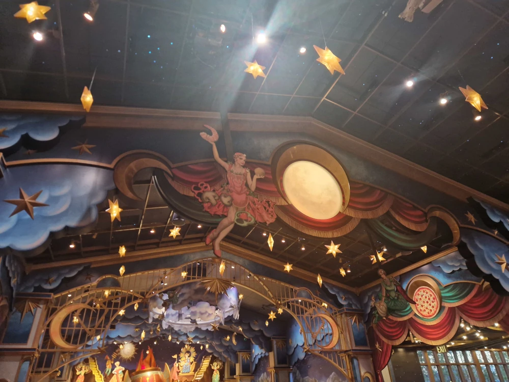 Epic Universe Pizza Moon Interior