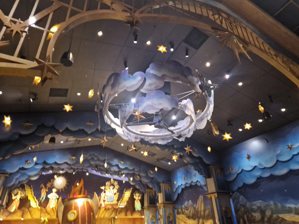 Epic Universe Pizza Moon Interior