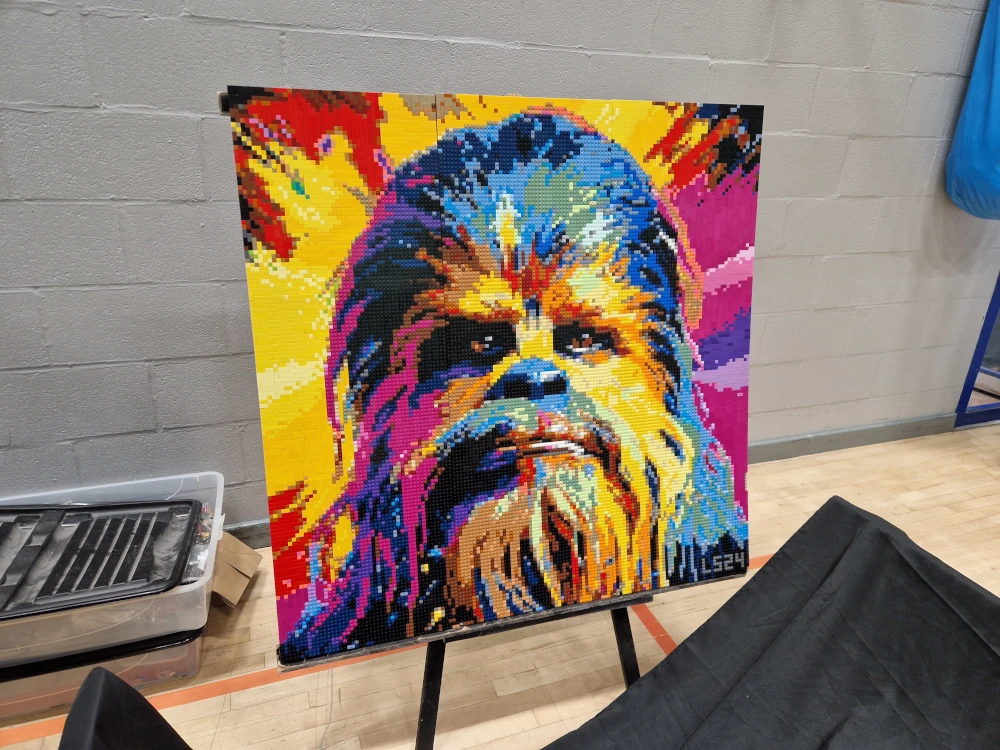 Brick Fest Wrexham Lego Chewbacca mosaic