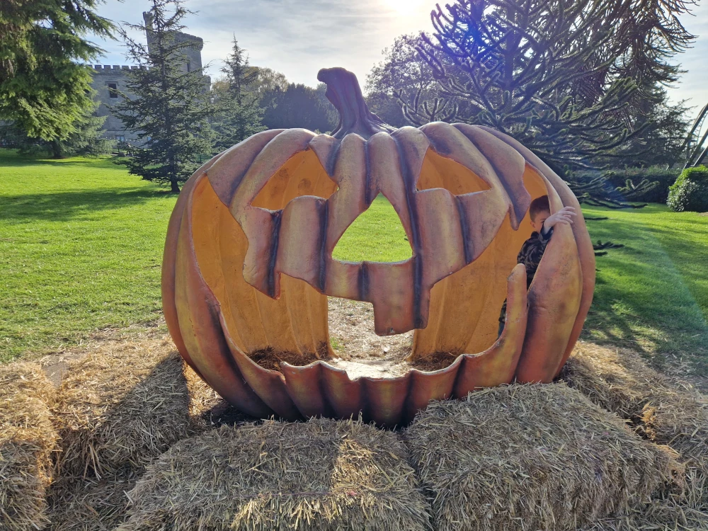 Alton Towers Scarefest Pumpkin Photo Op