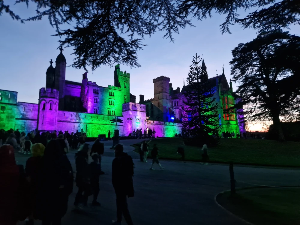 Alton Towers at night