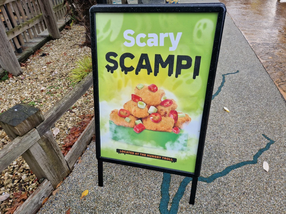 Legoland Brick Or Treat Food sign