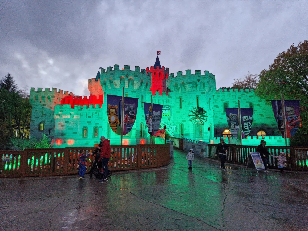 Legoland Windsor Castle at night