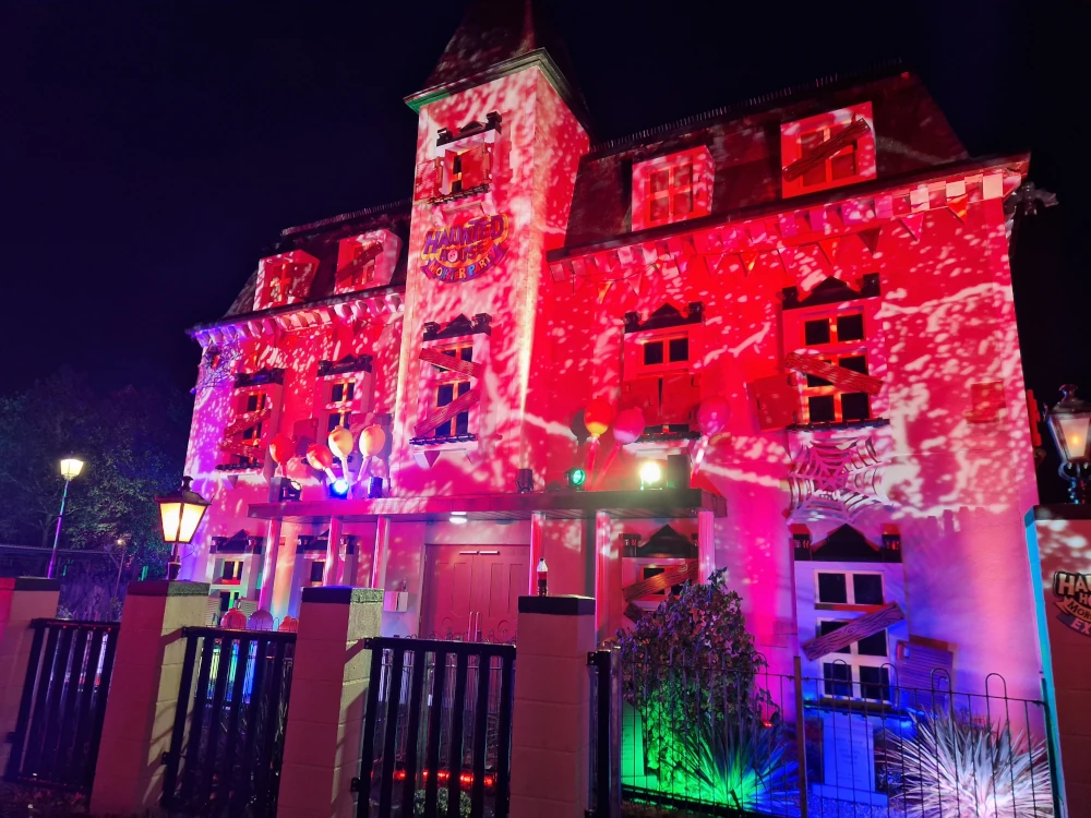 Legoland Windsor Monster House Party at night