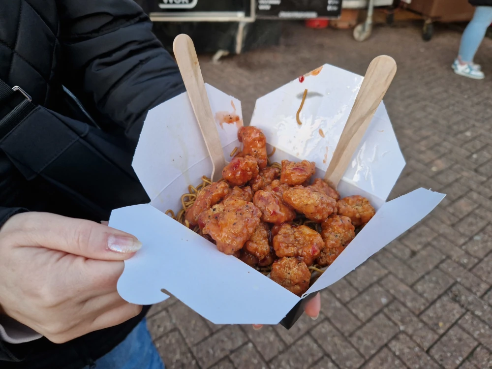 Alton Towers Fireworks Korean Chicken Noodle Box