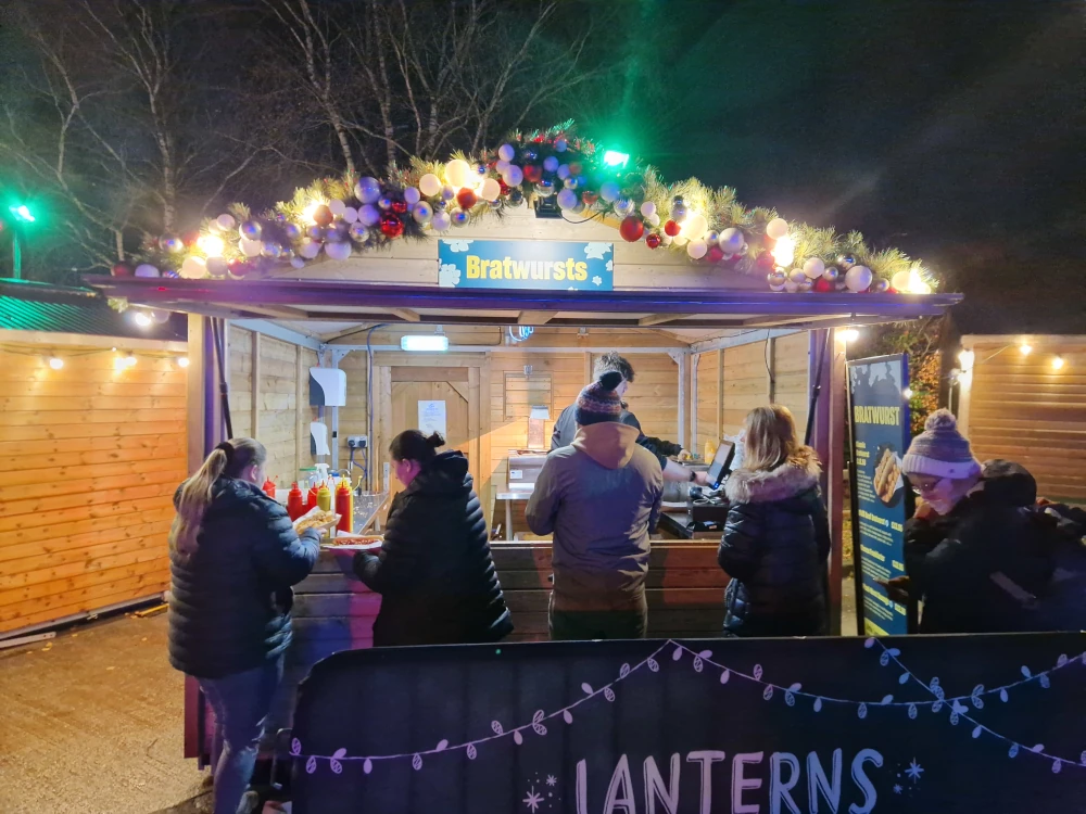 Chester Zoo Lanterns and Light Bratwurst stall