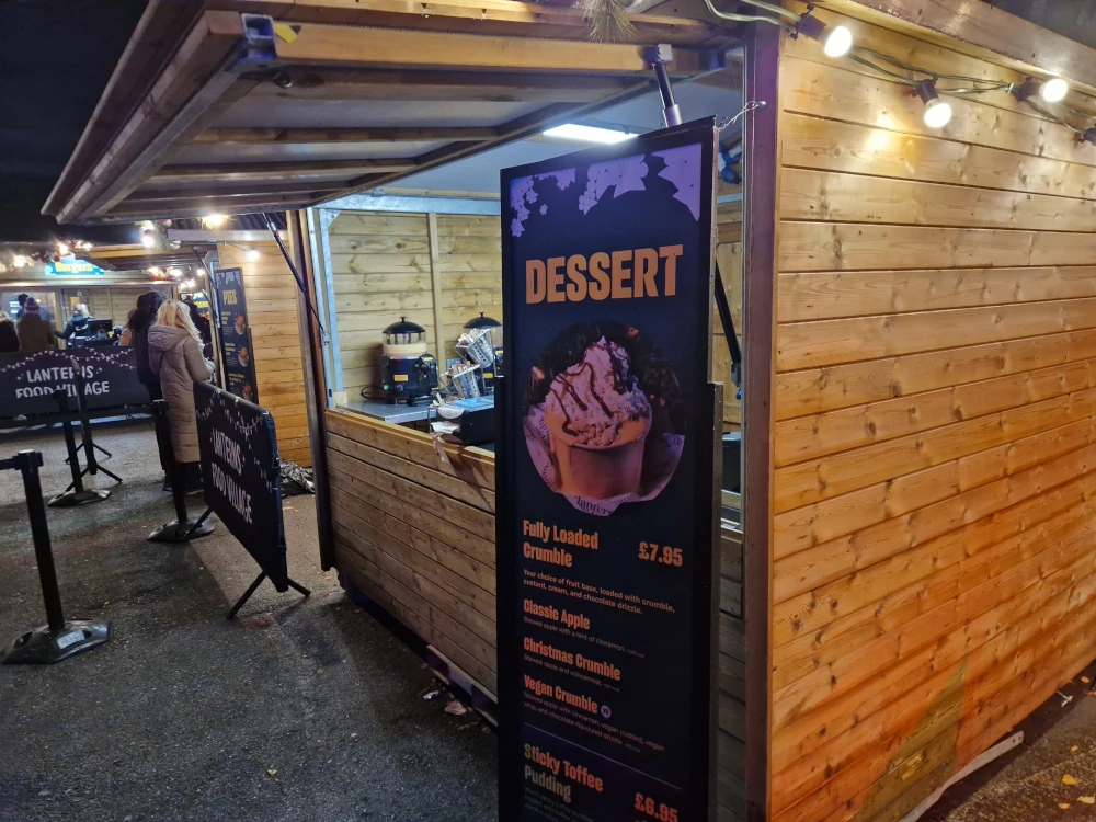 Chester Zoo Lanterns and Light Food Village Desserts