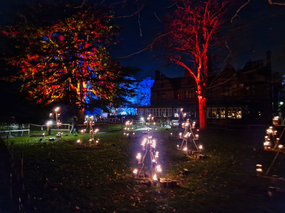 Chester Zoo Lanterns and Light Fire Christmas Trees