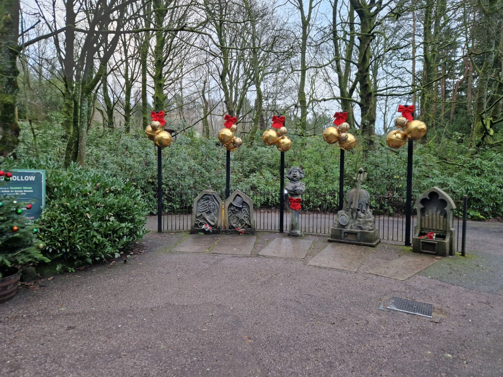 Alton Towers Christmas singing gravestones