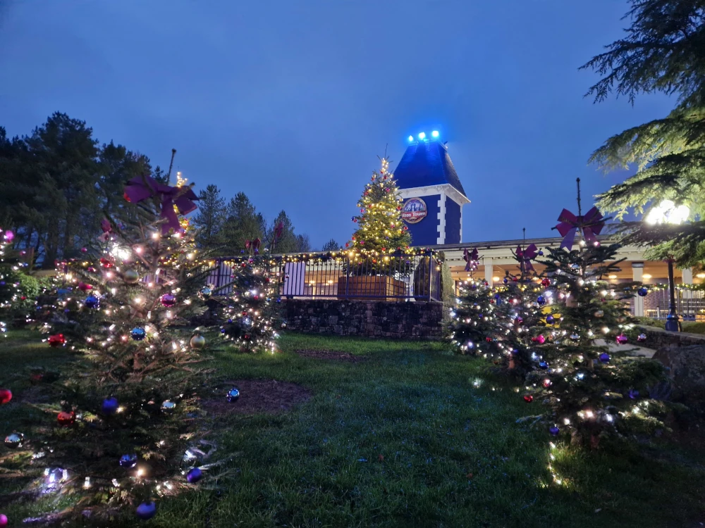 Alton Towers Christmas Entrance Decorations