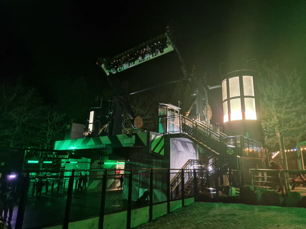Alton Towers Toxicator by night