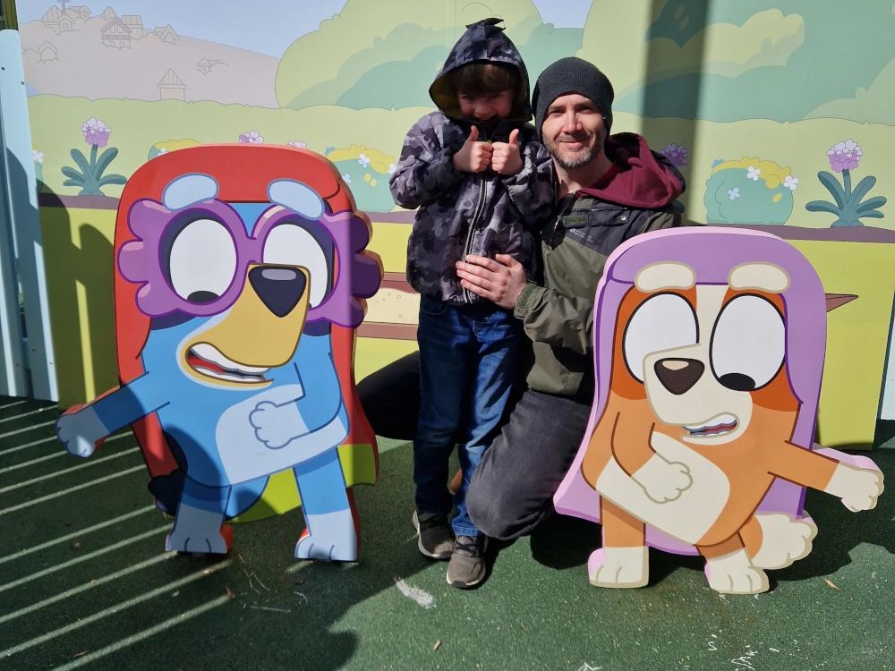 Bluey The Ride Photo Janet and Rita
