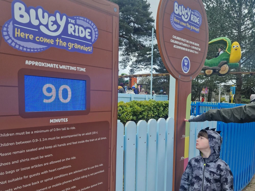 Bluey The Ride queue times and height restrictions