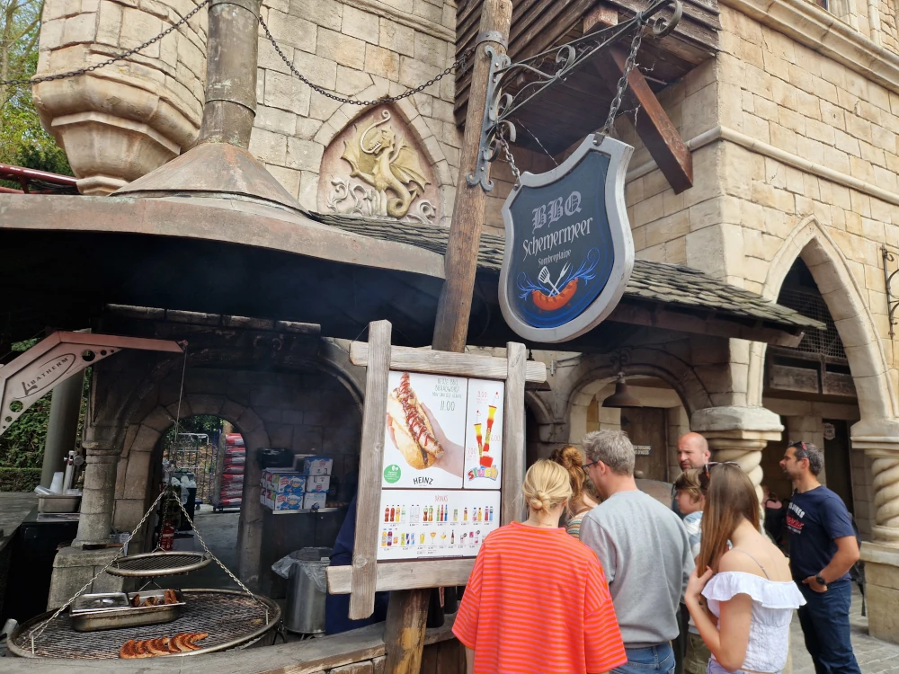 Plopsaland Belgium Barbecue food stall